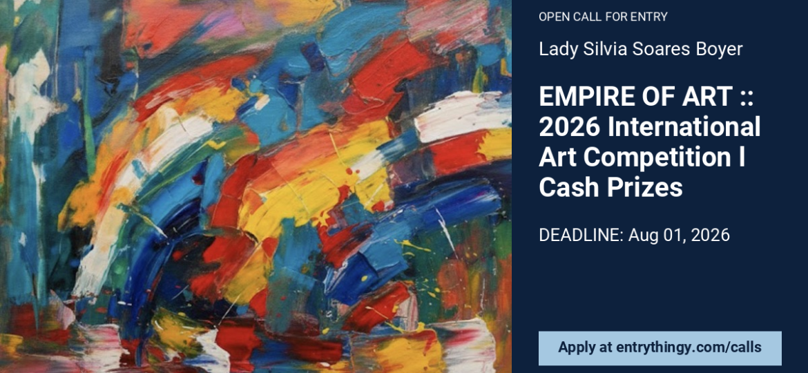 Dipinto astratto con vivaci pennellate di colori primari.