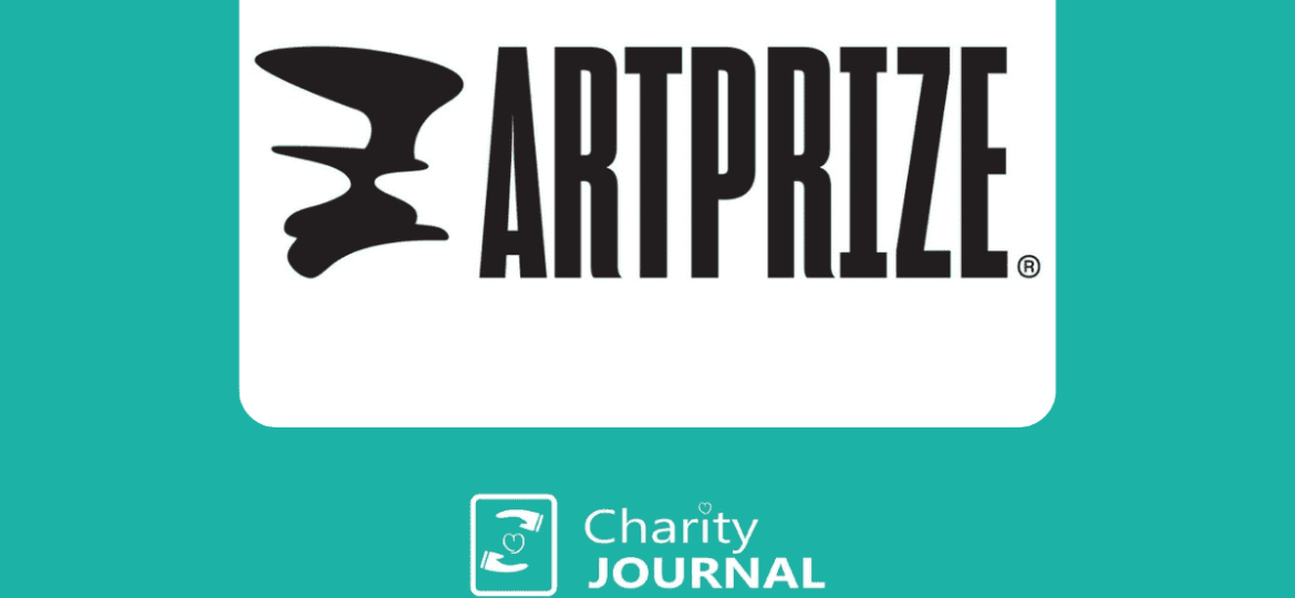Logo ArtPrize su sfondo bianco con sottotitolo Charity Journal